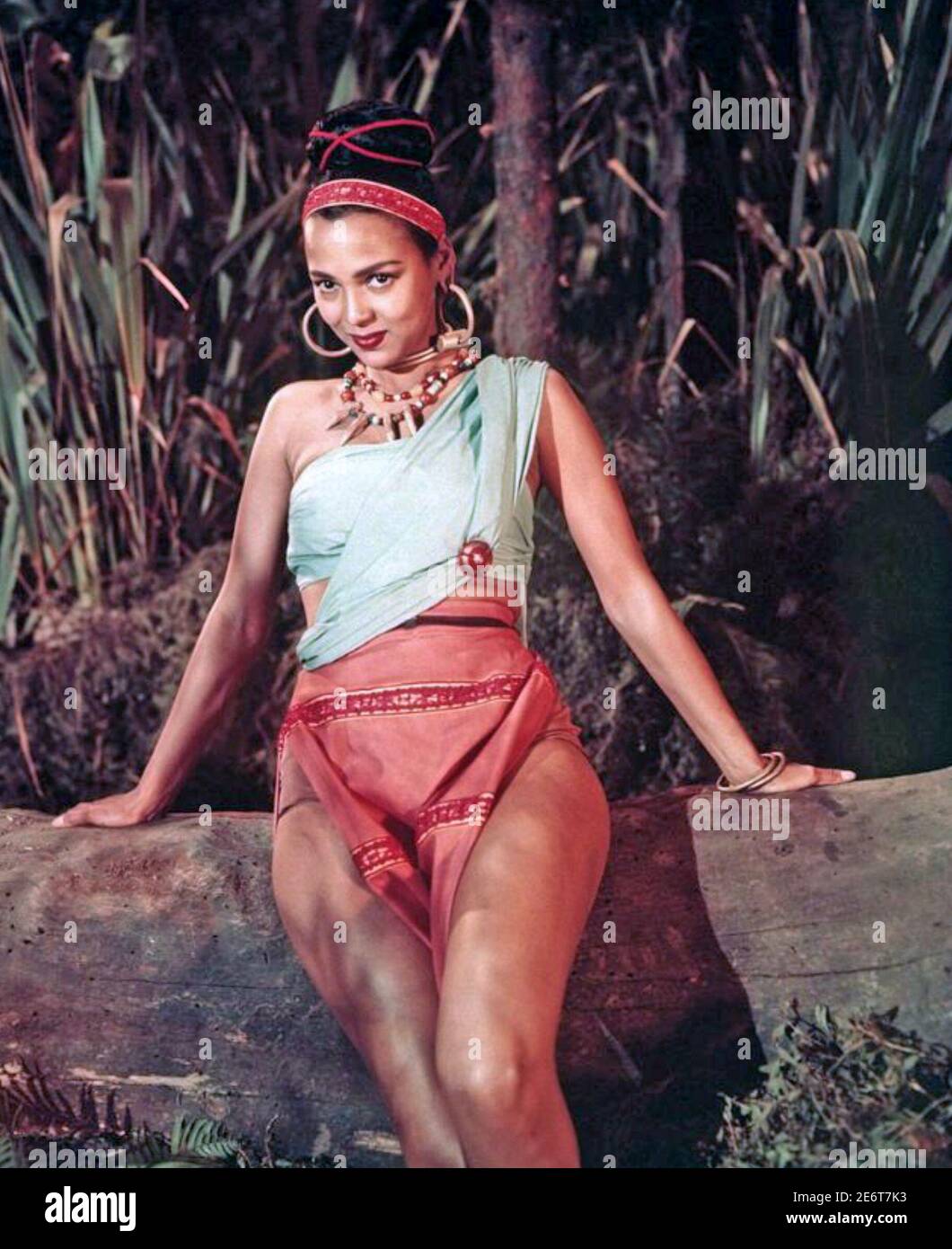 DOROTHY DANDRIDGE (1922-1965) American film actress, singer and dancer in a publicity still for 'Tarzan's Peril' Stock Photo