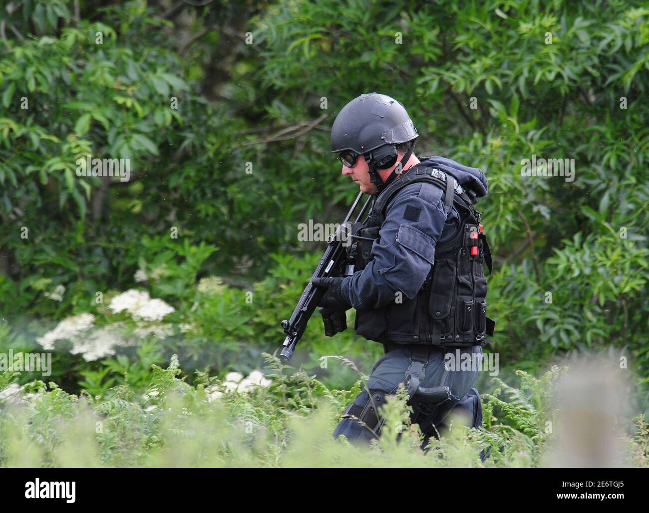 An armed police officer in rothbury hires stock photography and images