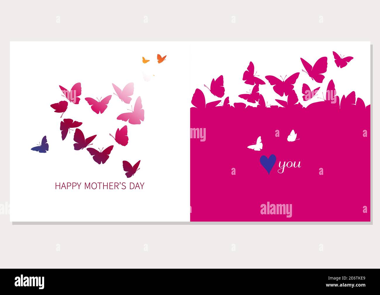 Happy Mothers day greeting card with typographic design elements