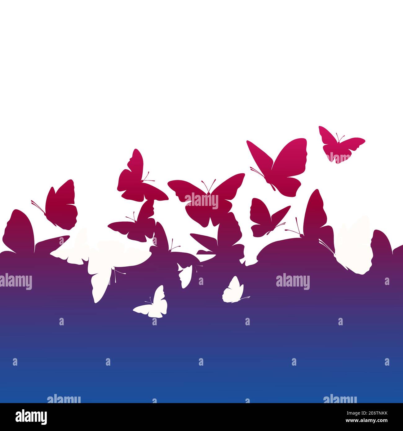 Butterfly background. Silhouette illustration Stock Vector Image & Art