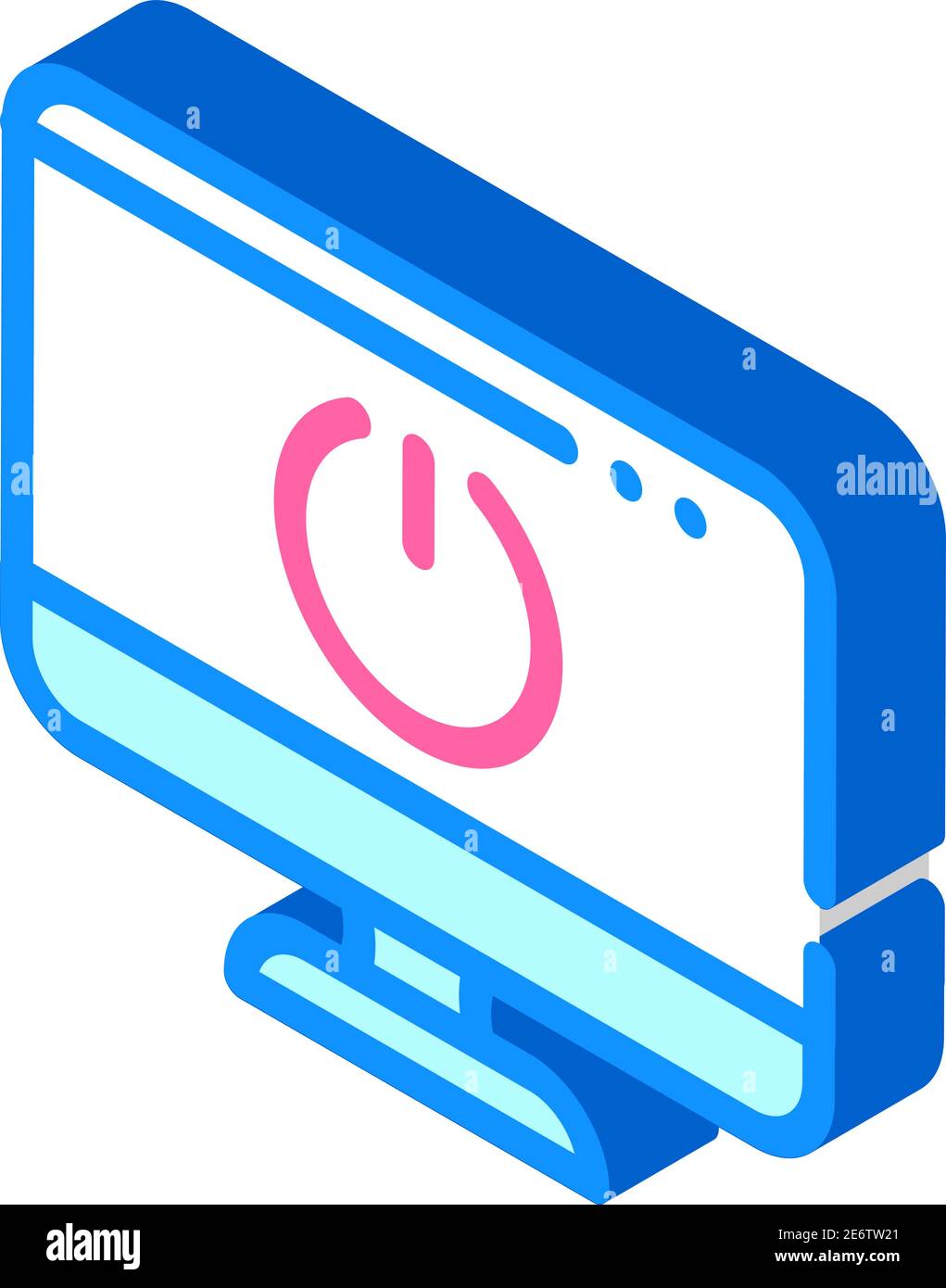 on and off operating system isometric icon vector illustration Stock ...