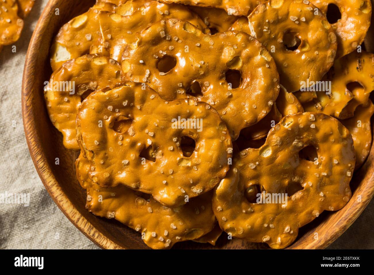 Homemade Salty Pretzel Crisps Ready to Eat Stock Photo Alamy