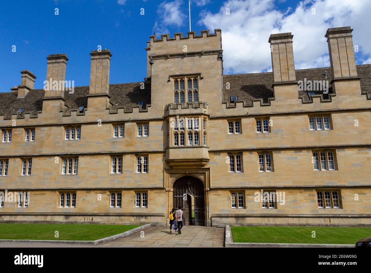 The Parks Road entrance to Wadham College, University of Oxford, Oxford, Oxfordshire, UK. Stock Photo