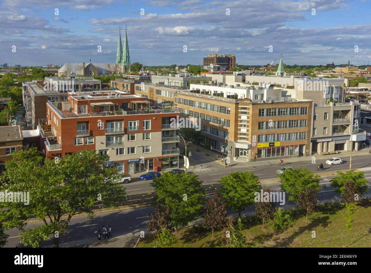 Canada, province of Quebec, Montreal, the Villeray district, Saint-Laurent boulevard, new apartment buildings Stock Photo