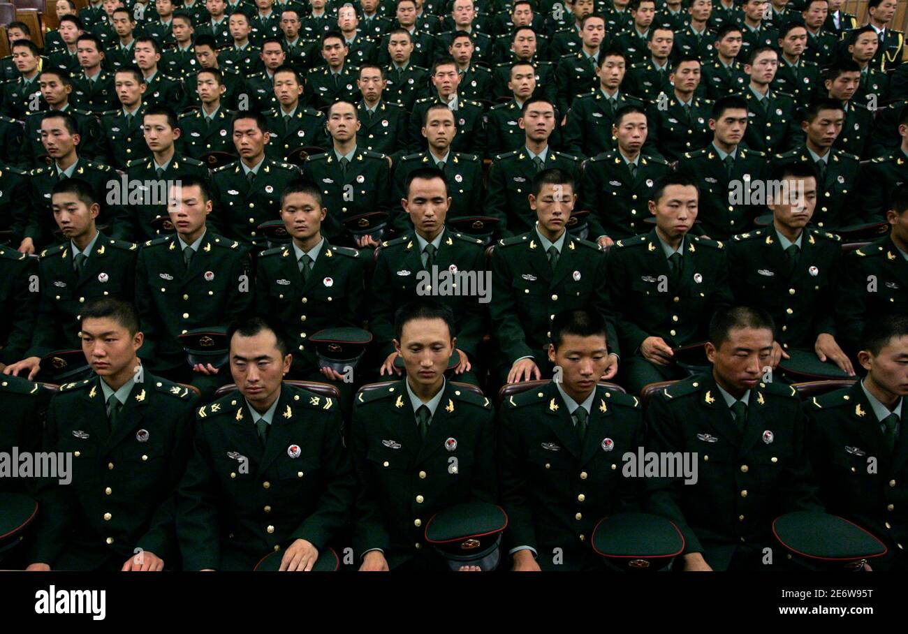 Military Delegates Dressed In The Latest Uniform Attend The Reception Of Marking The 80th Anniversary Of The Founding Of People S Liberation Army Pla At The Great Hall Of The People August 1