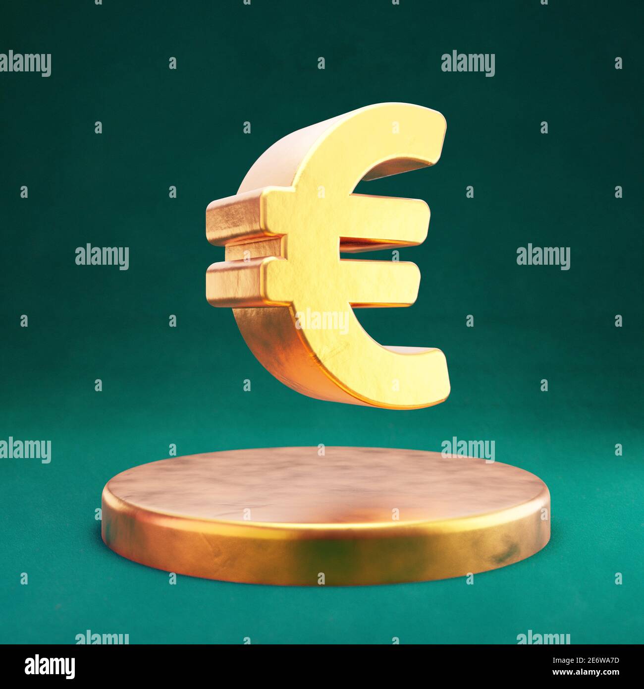 Golden euro logo hi-res stock photography and images - Alamy