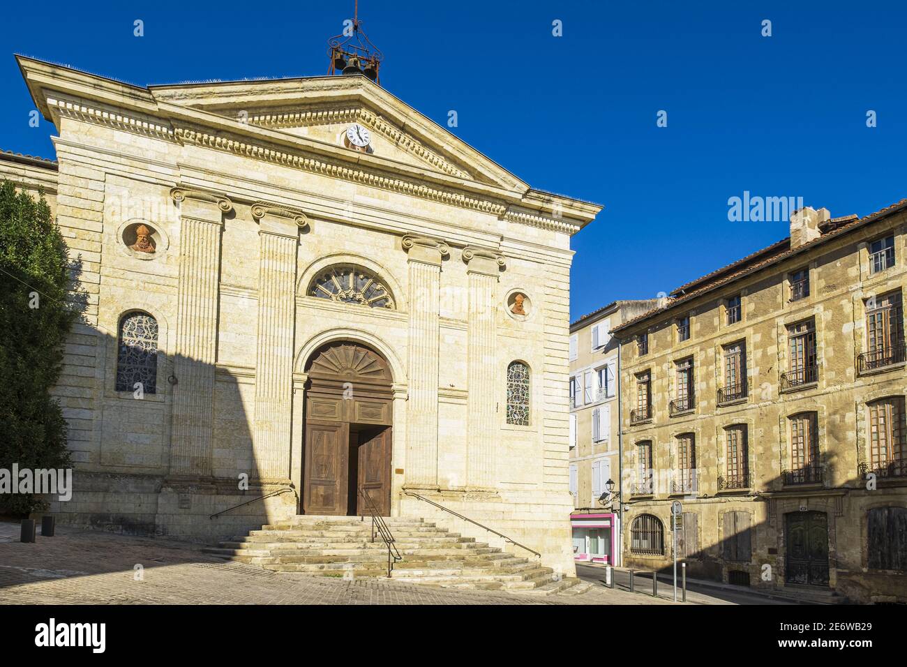France, Gers, Auch, located on the GR 653, way of Arles or Via Tolosana towards Santiago de Compostela, neo-Romanesque Saint-Orens church Stock Photo