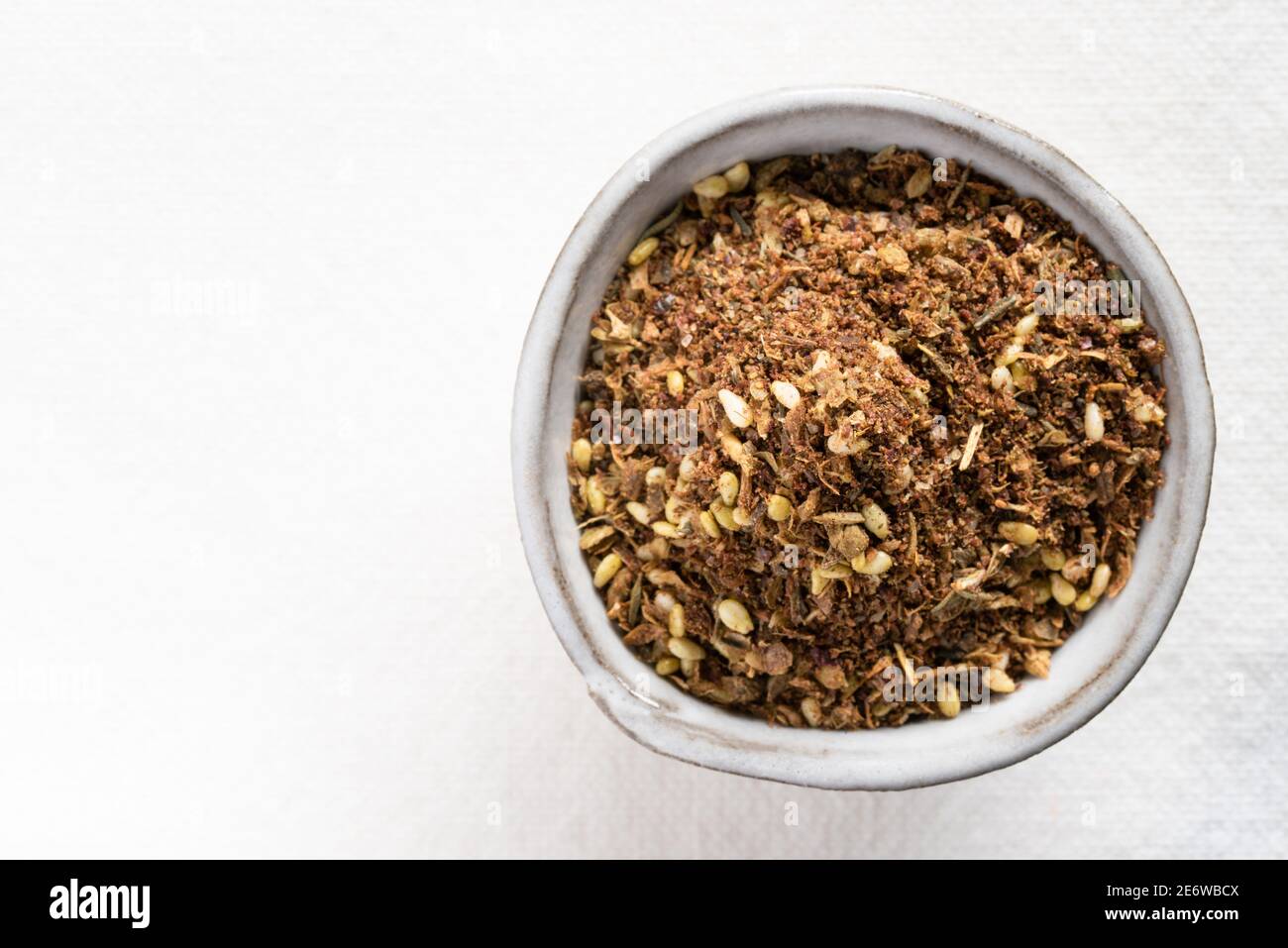 Za'Atar Seasoning in a Bowl Stock Photo