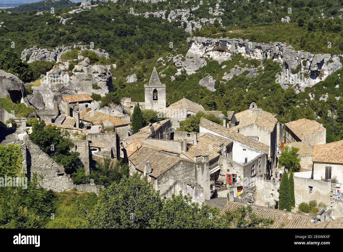 France, Bouches du Rhone, Alpilles regional natural park, Les Baux de ...