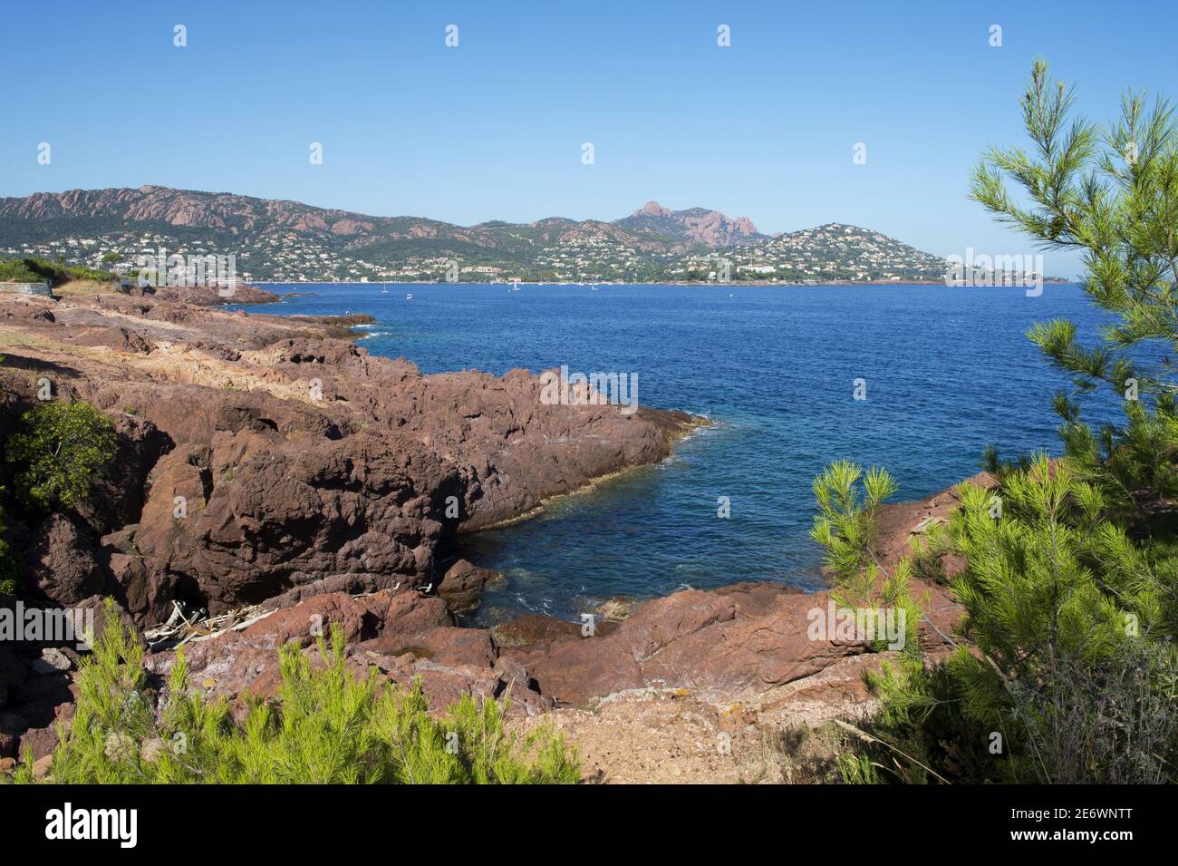 France, Var, Saint Raphael, hike around the rock of the Dramont the bay of Mandelieu and the