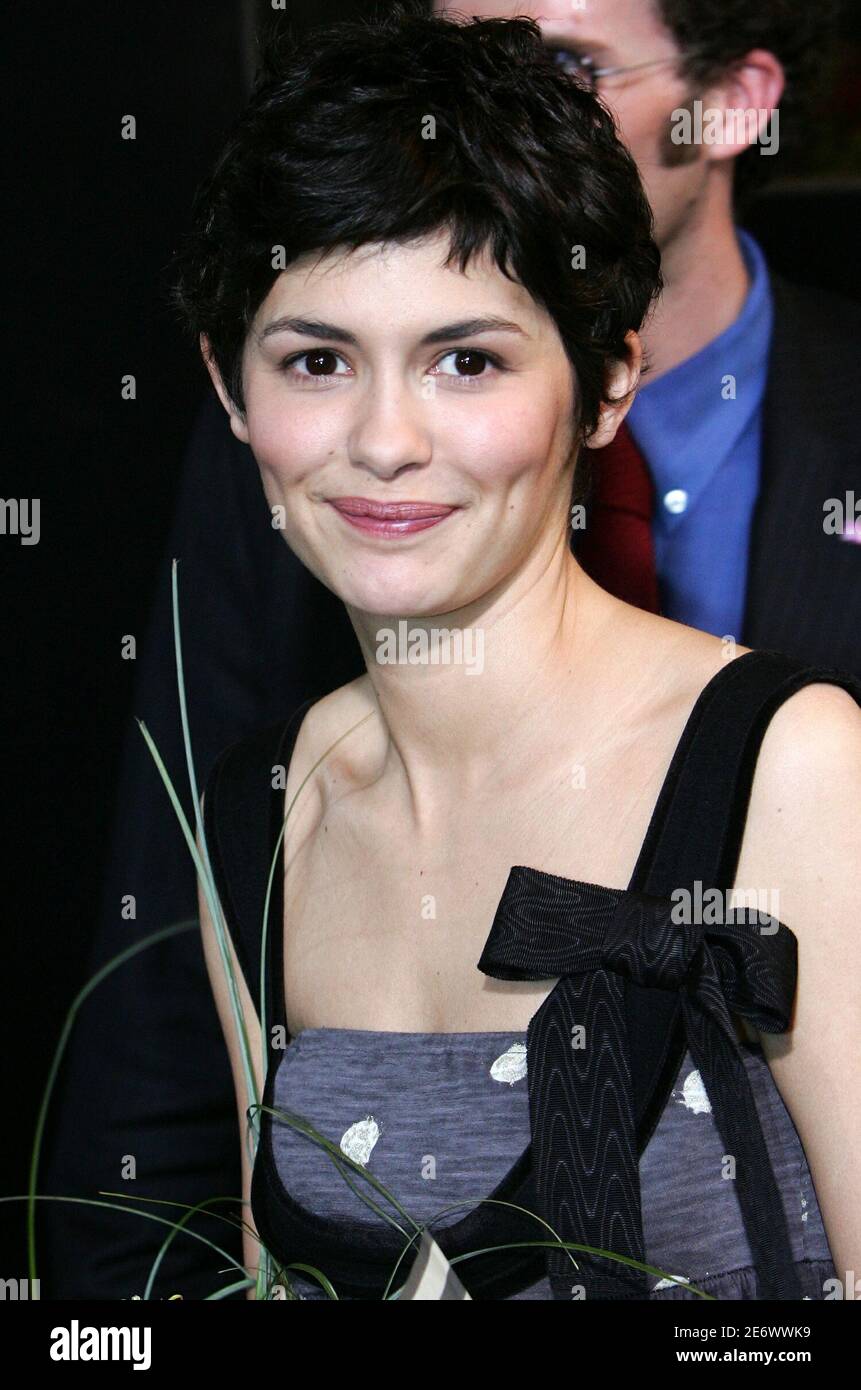 The Da Vinci Code' star Audrey Tautou of France poses after her arrival at  the Cannes train station May 16, 2006, in preparation for the premiere of  the film at the Cannes