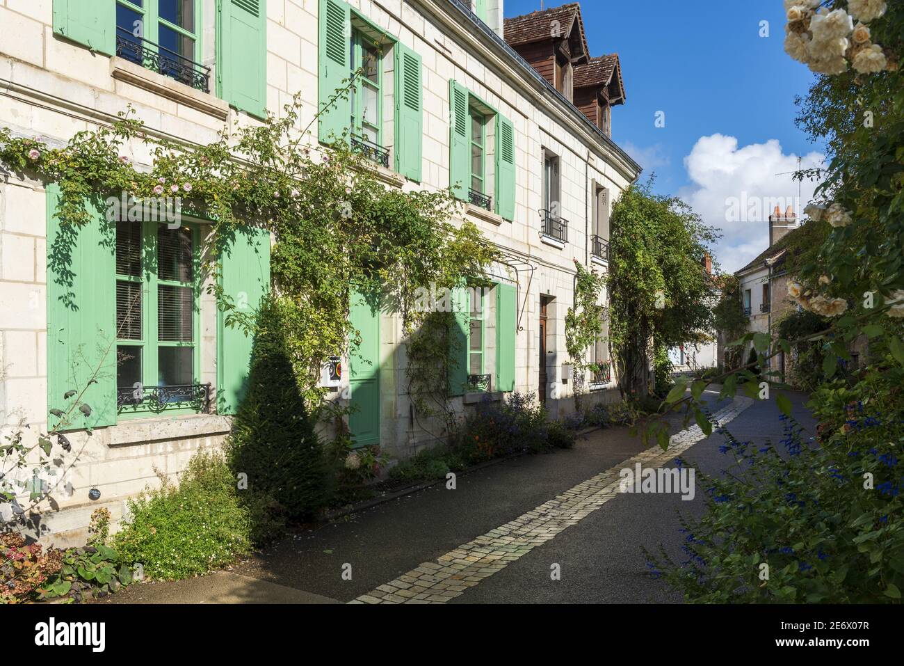 France, Indre et Loire, Chedigny, village garden, the only village in France to have the Jardin Remarquable label Stock Photo