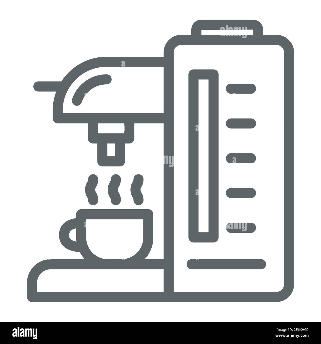 Coffee machine line icon, Kitchen equipment concept, coffee maker sign on white  background, Coffee machine icon in outline style for mobile concept Stock  Vector Image & Art - Alamy