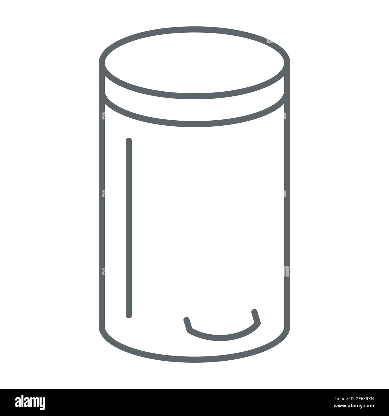 Bin thin line icon, Kitchen appliances concept, Trash can sign on white background, Dustbin icon in outline style for mobile concept and web design Stock Vector