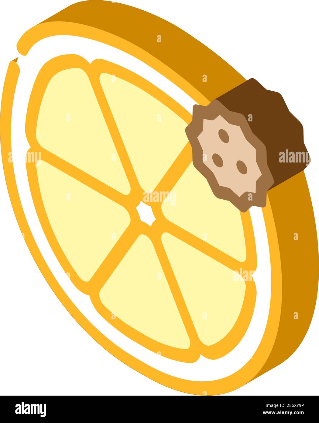 citrus fruit allergy isometric icon vector illustration Stock Vector