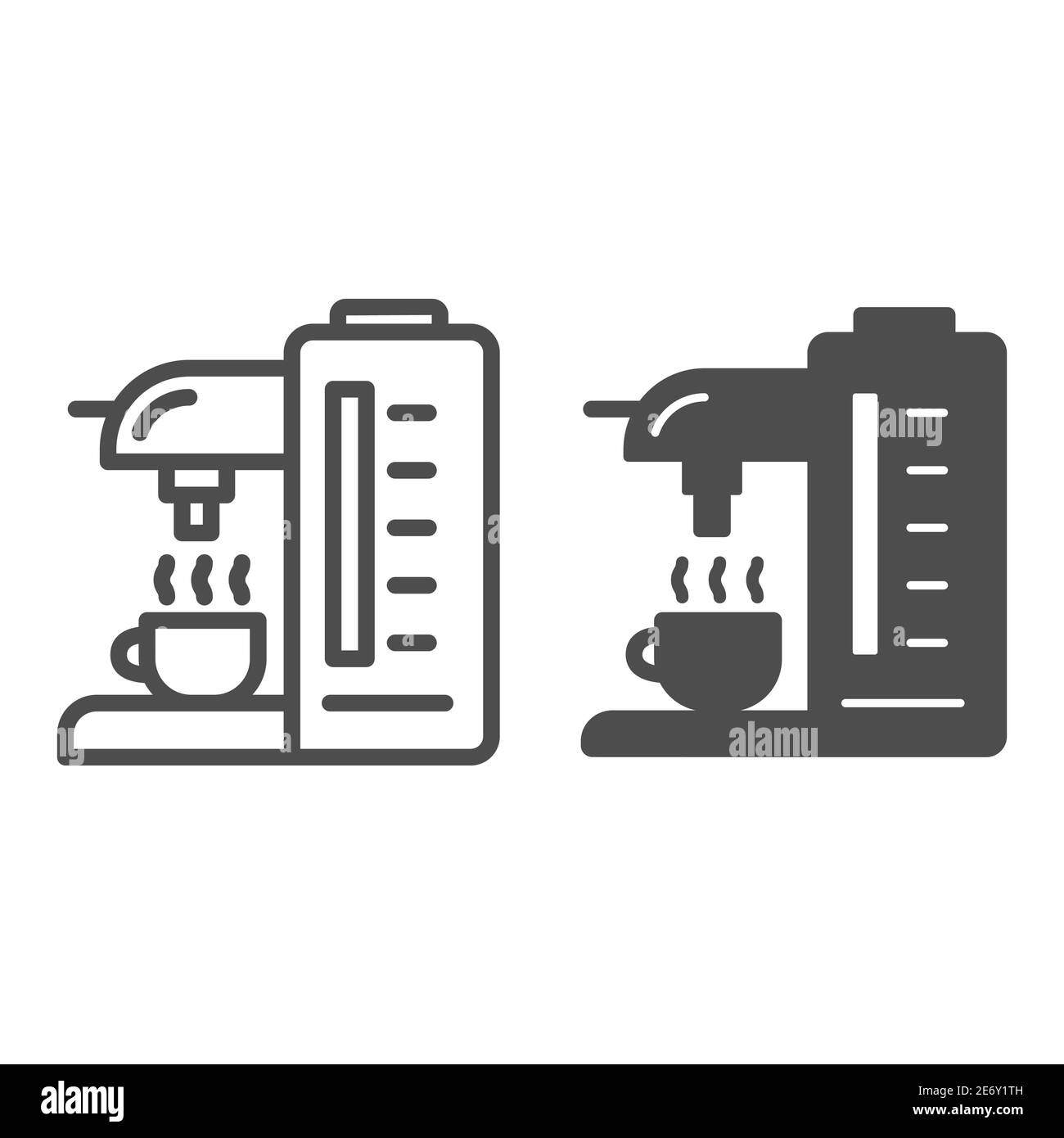 Coffee machine line and solid icon, Kitchen equipment concept, coffee maker  sign on white background, Coffee machine icon in outline style for mobile  Stock Vector Image & Art - Alamy