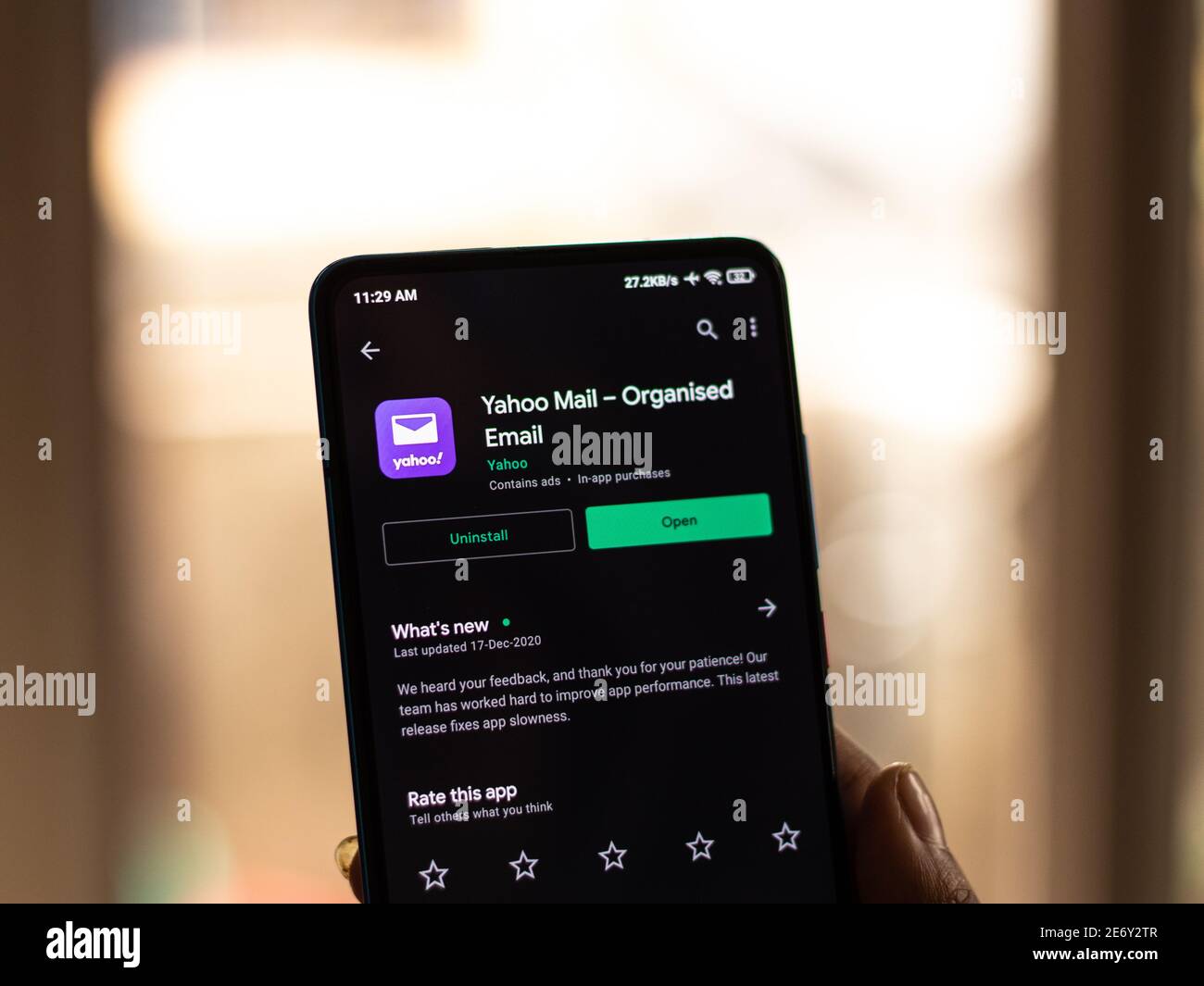 Assam, india - January 31, 2021 : Yahoo mail logo on phone screen stock ...