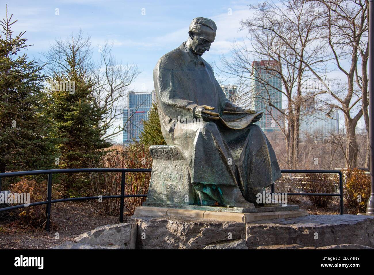 Nikola Tesla Monument, Niagara Falls State Park Goat Island, NY, USA Stock Photo Alamy