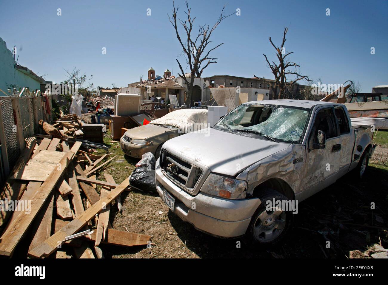 Tornado damage cars hi-res stock photography and images - Alamy