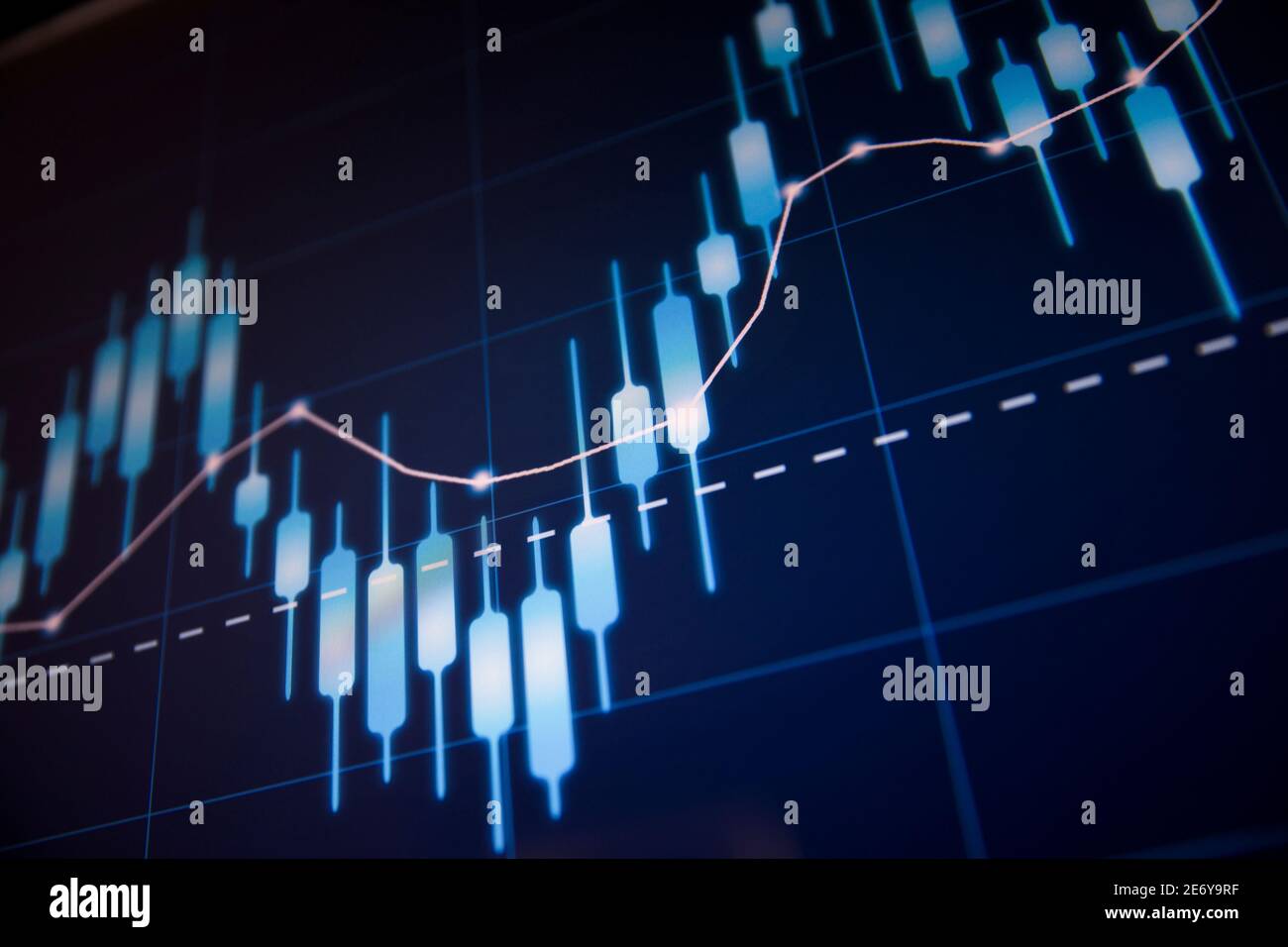 Stock market trading investment candlestick graph. Finance and economy ...