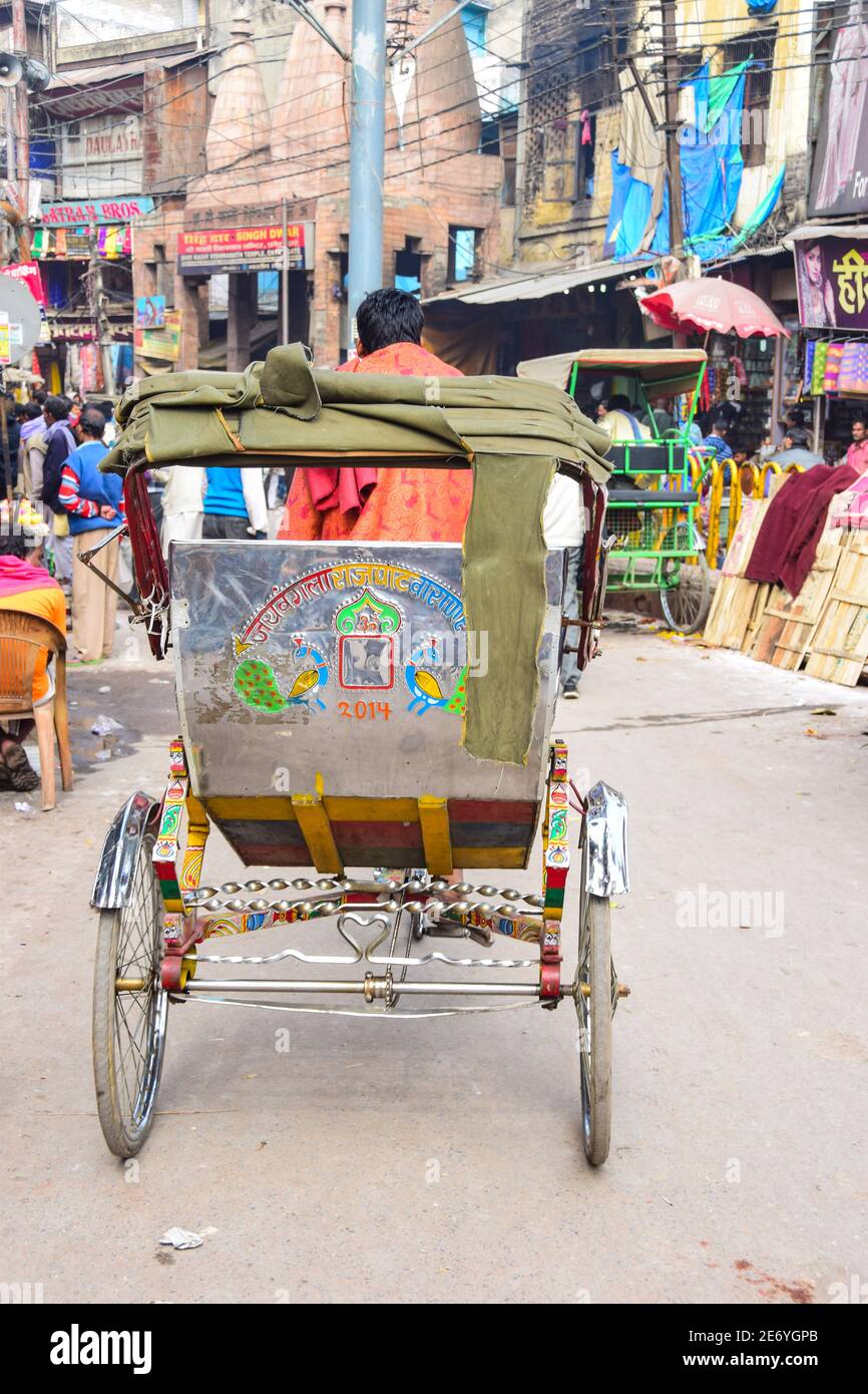 Tricycle Rickshaw, Varanasi, India Stock Photo Alamy