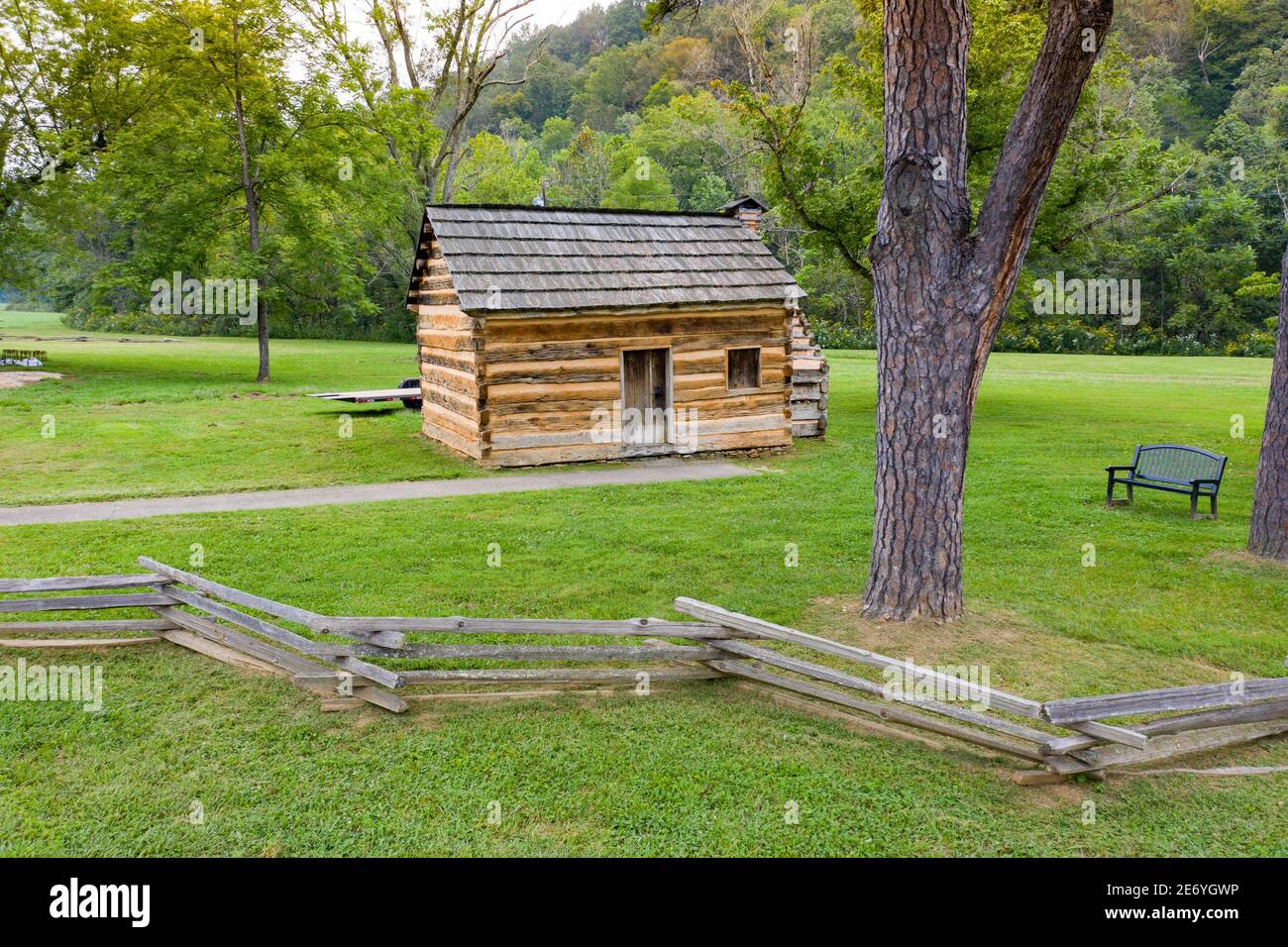 Abraham Lincoln's Boyhood Home at Knob Creek, KY, USA Stock Photo