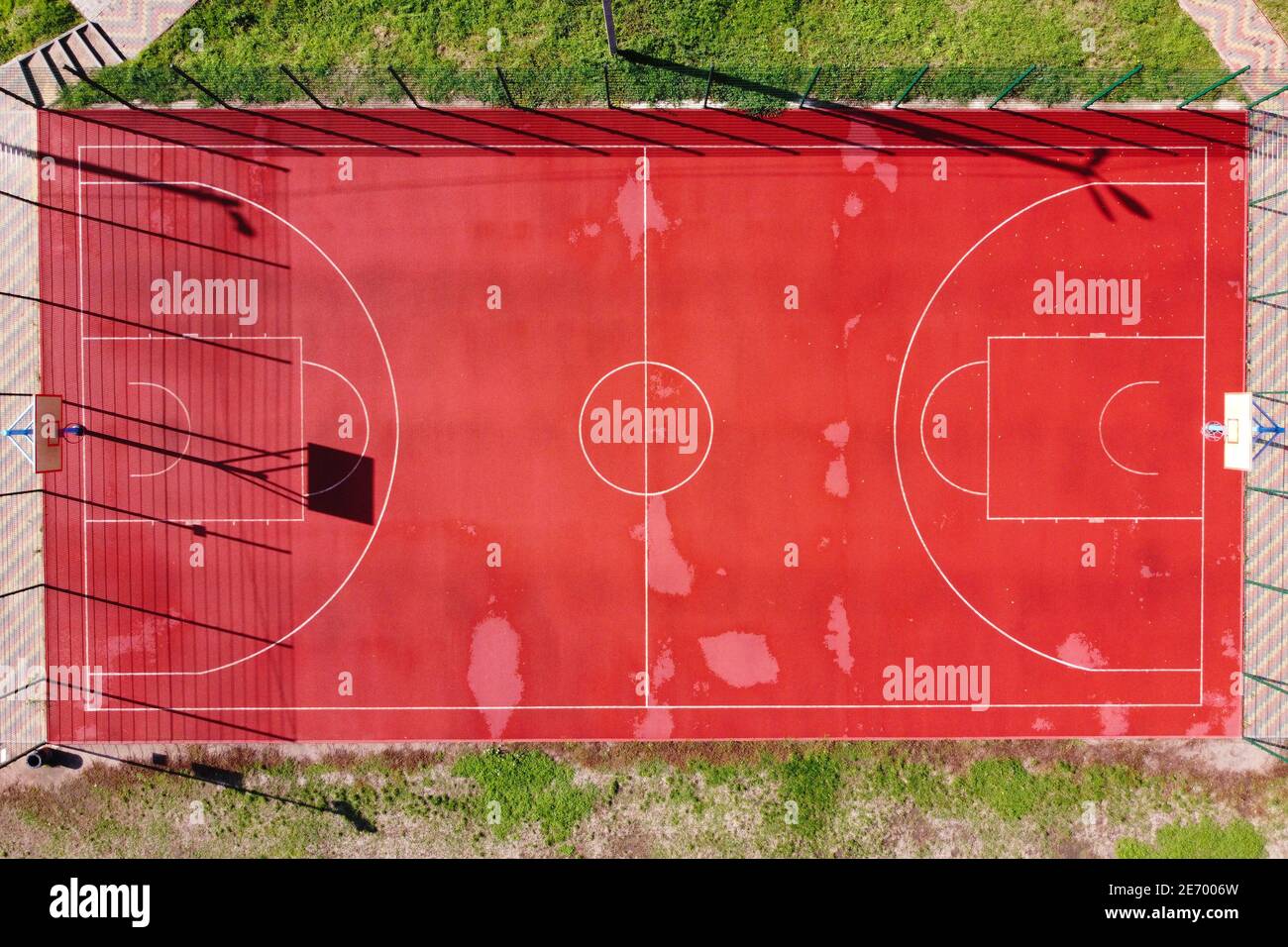 Basketball Court Aerial View High Resolution Stock Photography And Images Alamy