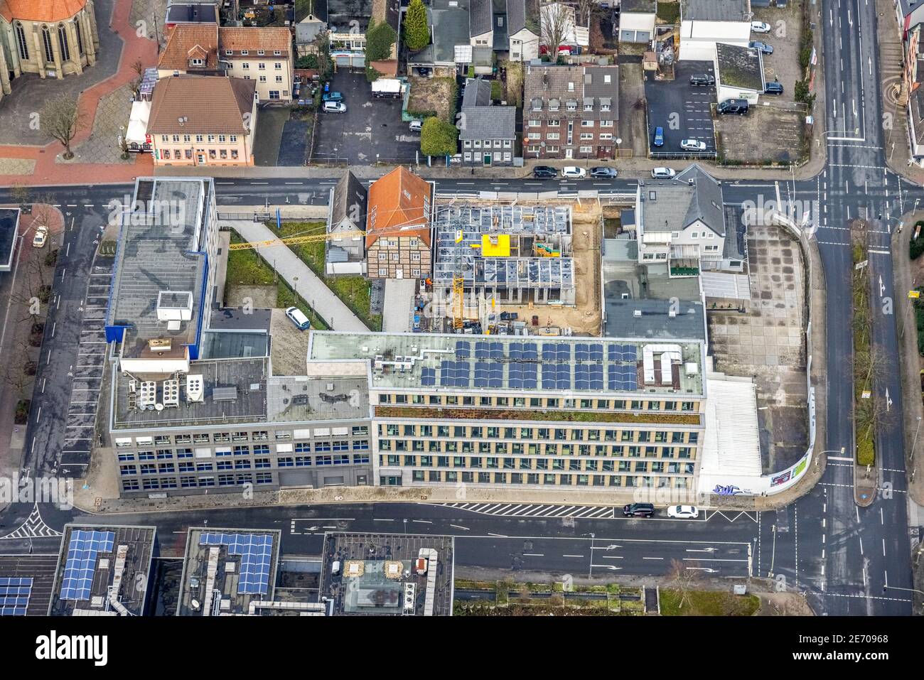 Luftbild Baustelle Widumstraße mit Abriss für neues WA-Bürogebäude,  Westfälischer Anzeiger, Radio Lippewelle Hamm in Hamm, Ruhrgebiet,  Nordrhein-Westf Stock Photo - Alamy