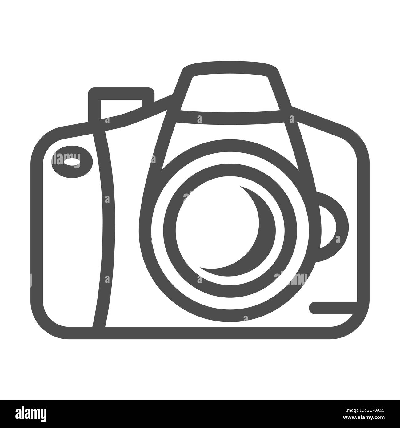 Camera line icon, travel concept, photo camera sign on white background, Vintage photo camera icon in outline style for mobile concept and web design Stock Vector