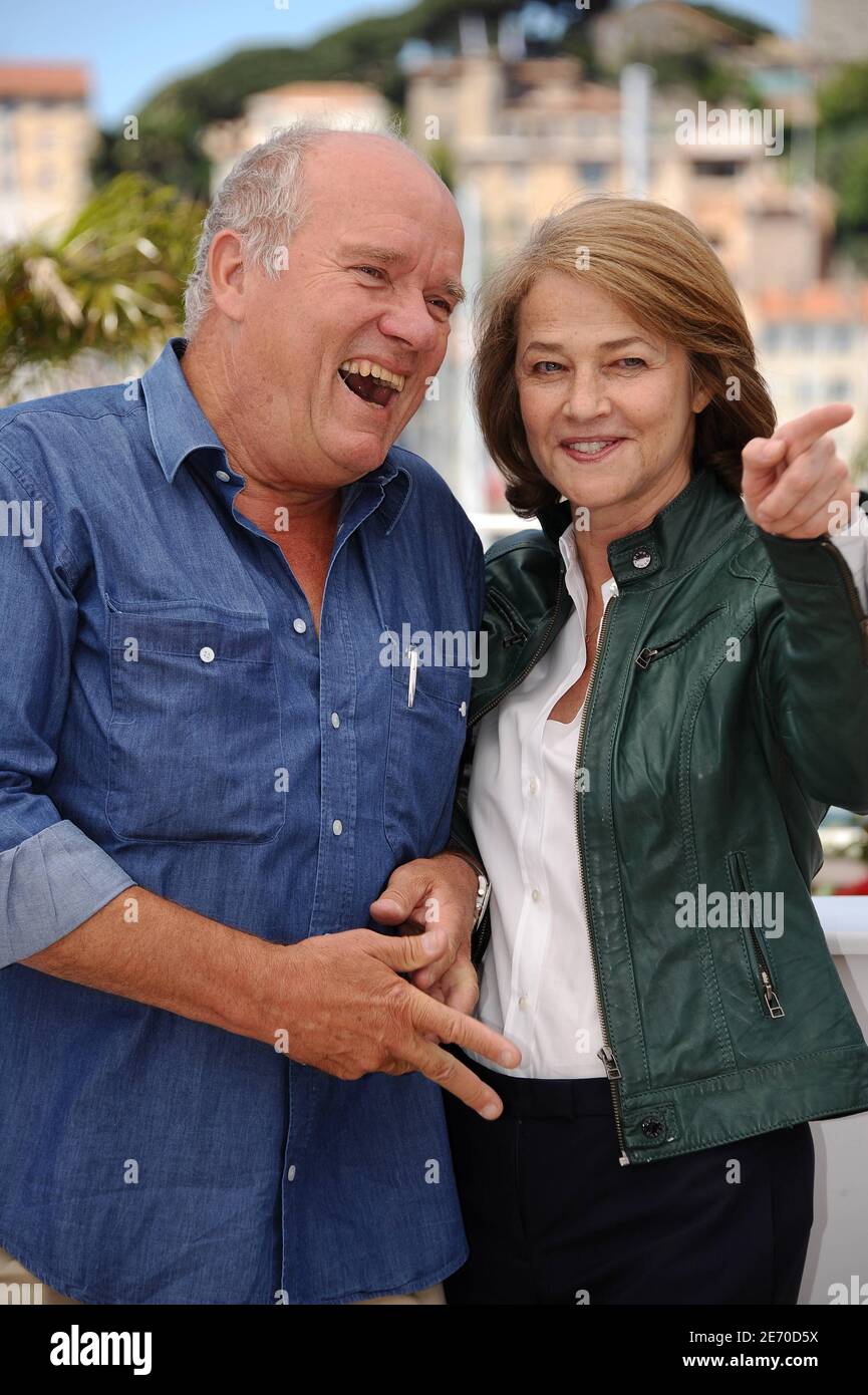 File photo - Peter Lindbergh and Charlotte Rampling at a photocall for the  documentary film 'The Look' presented in competition in the Cannes Classics  section as part of the 64th Cannes International