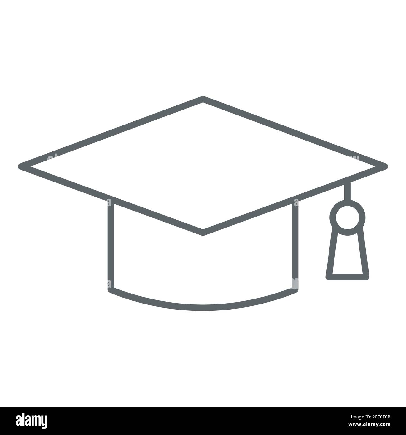 simple graduation cap outline