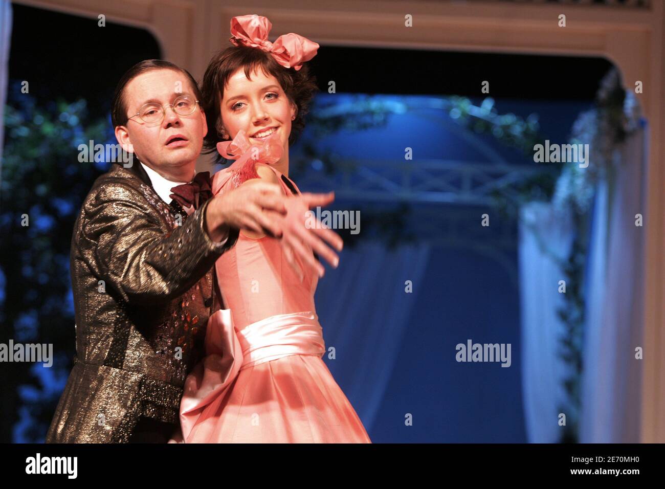 French actress Sara Giraudeau (daughter of French actors Bernard Giraudeau and Anny Duperey) and Patrick Haudecoeur perform in Patrick Haudecoeur's play ' La Valse des Pingouins' at the Theatre des Nouveautes in Paris, France on january 10, 2007. Photo by Mousse/ABACAPRESS.COM Stock Photo