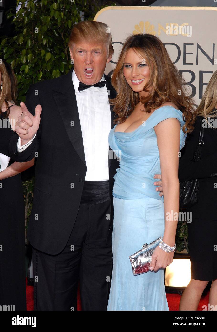 Donald Trump and Melania Knauss pose for pictures at the Costume Institute  Gala Celebrating "Dangerous Liaisons: Fashion and Furniture in the 18th  Century" at the Metropolitan Museum of Art in New York