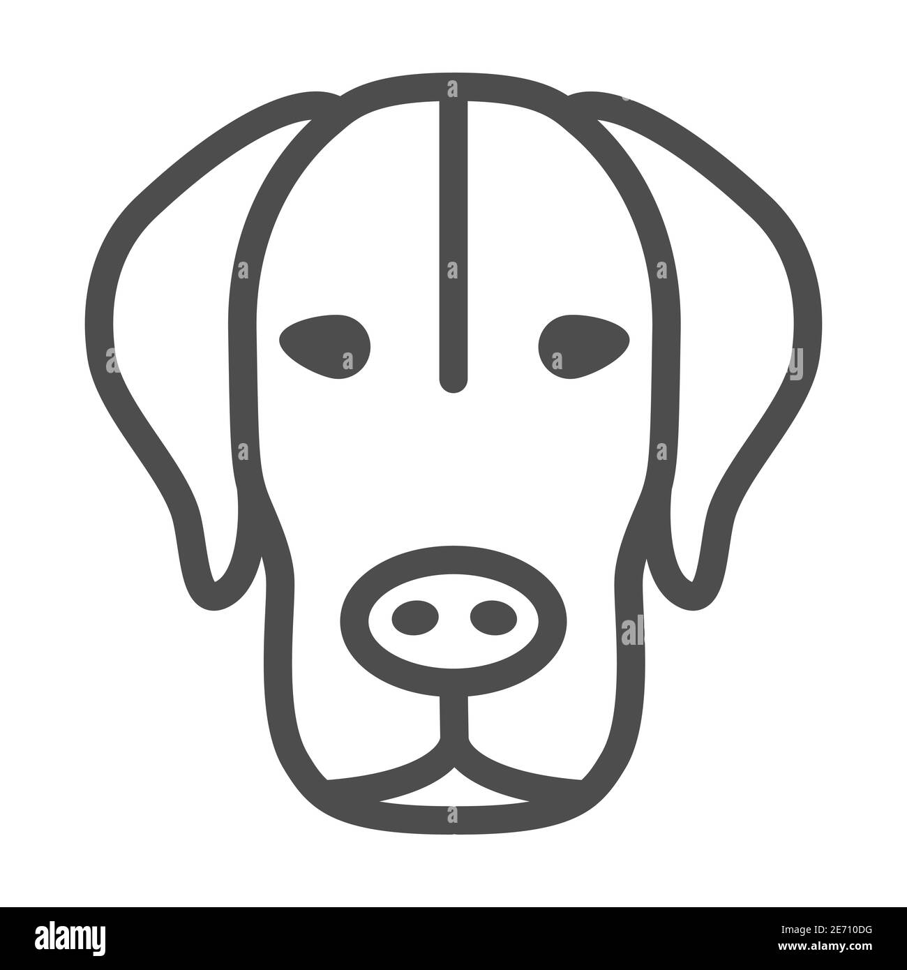 Dog head line icon, pets concept, puppy face sign on white background, dog  head silhouette icon in outline style for mobile concept and web design  Stock Vector Image & Art - Alamy