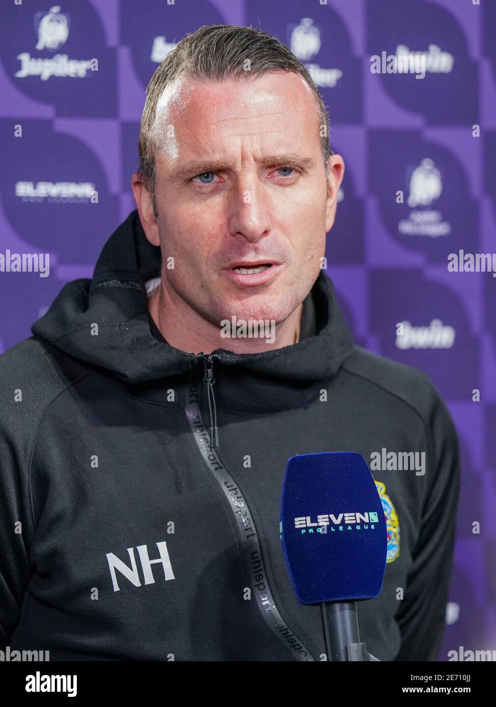 Waasland-Beveren's head coach Nicky Hayen pictured during the