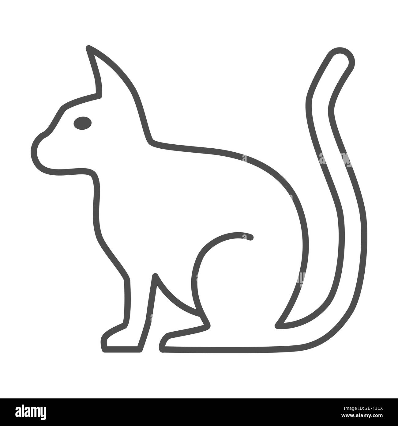 Cute cat icon, outline style Stock Vector Image & Art - Alamy