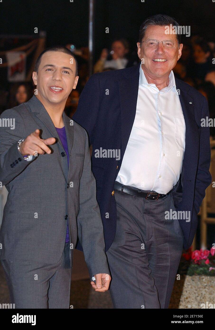 Faudel and producer Jean-Claude Camus attend the 2007 NRJ Music Awards held at the Palais des Festivals in Cannes, France on January 20, 2007. Photo by Khayat-Nebinger-Gorassini/ABACAPRESS.COM Stock Photo