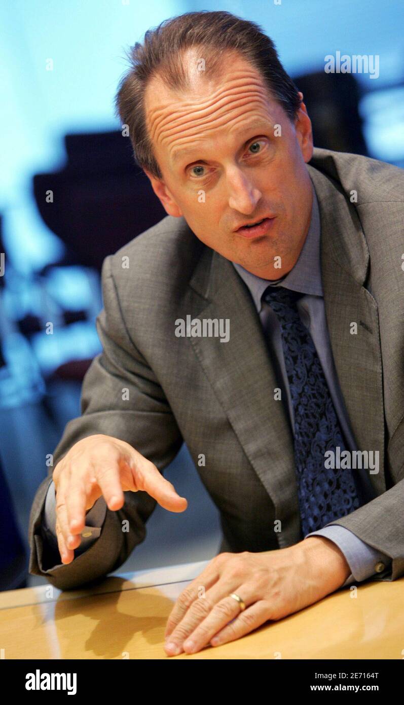 Greg Brenneman, Chief Executive Officer of Burger King, speaks during the Reuters Retail and Consumer Summit at the Reuters building in New York, September 27, 2005. Stock Photo