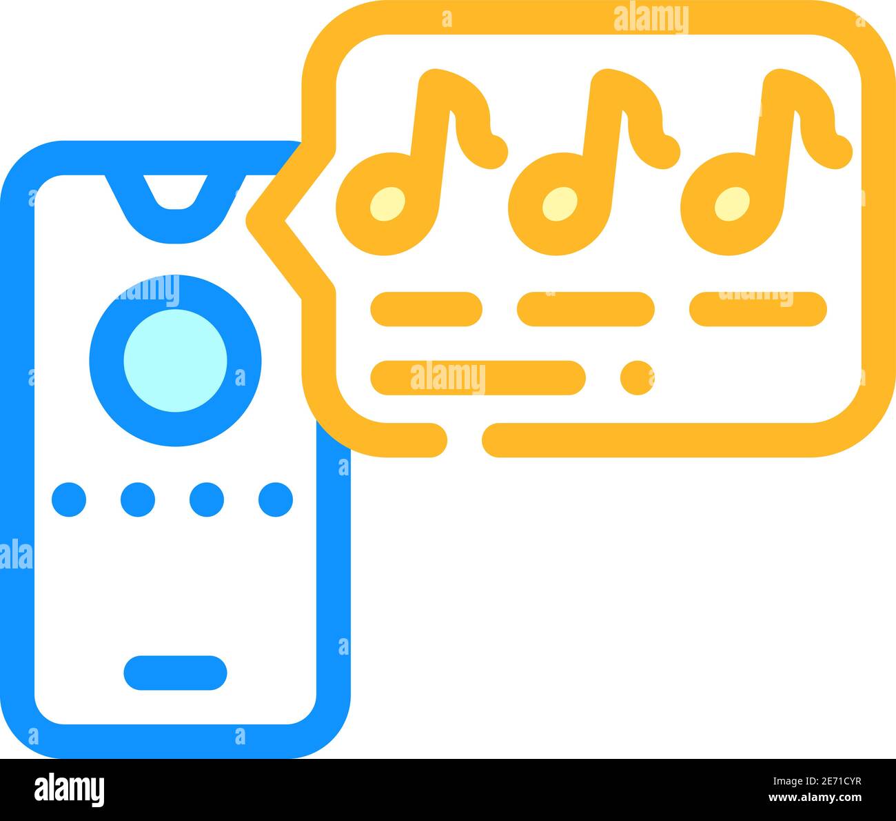 music waiting on ligne of call center color icon vector illustration ...