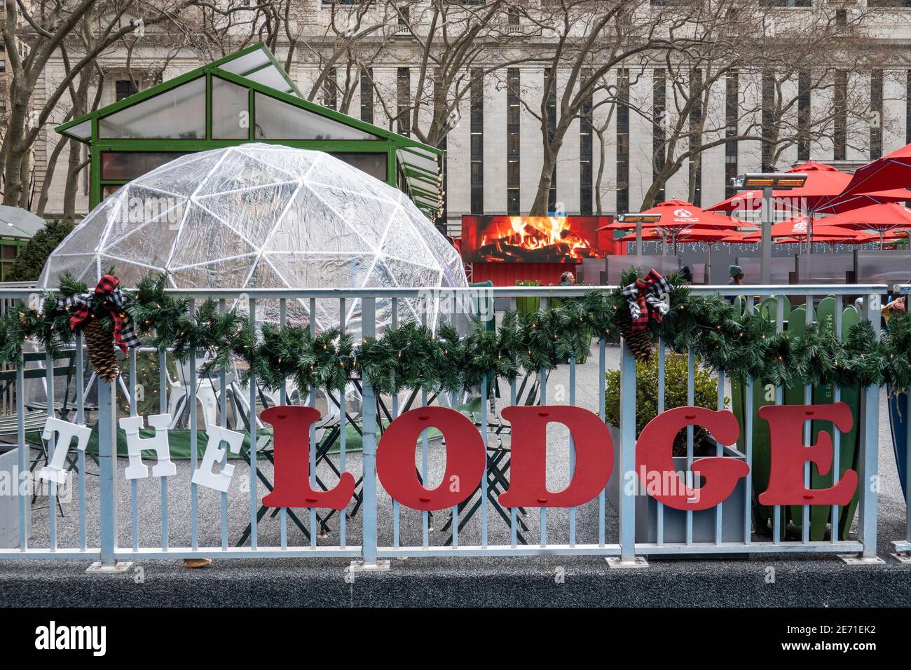Bank of America Winter Village at Bryant Park Features a Huge Screen