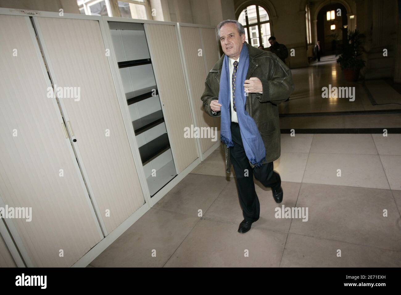 French prefect and former European Parlement member Jean-Charles Marchiani, former right-hand man of the French government for secret missions, in Paris, France, on January 25, 2007. The prosecutor asked 2 year of Jail which one without remission, a fine of 250 000 euro. He is accused for concealment of social goods in an occult business of commission in a market between Airports of Paris and the company Dutchwoman Vanderlande. Photo by Thibault Camus/ABACAPRESS.COM Stock Photo