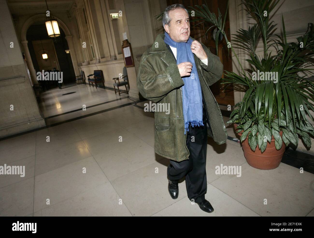 French prefect and former European Parlement member Jean-Charles Marchiani, former right-hand man of the French government for secret missions, in Paris, France, on January 25, 2007. The prosecutor asked 2 year of Jail which one without remission, a fine of 250 000 euro. He is accused for concealment of social goods in an occult business of commission in a market between Airports of Paris and the company Dutchwoman Vanderlande. Photo by Thibault Camus/ABACAPRESS.COM Stock Photo