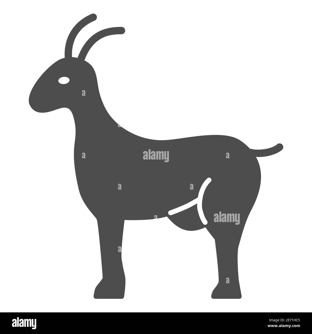 Goat Solid Icon, Livestock Concept, Nanny-Goat Sign On White Background, Goat  Figure Icon In Glyph Style For Mobile Concept And Web Design. Vector Stock  Vector Image & Art - Alamy