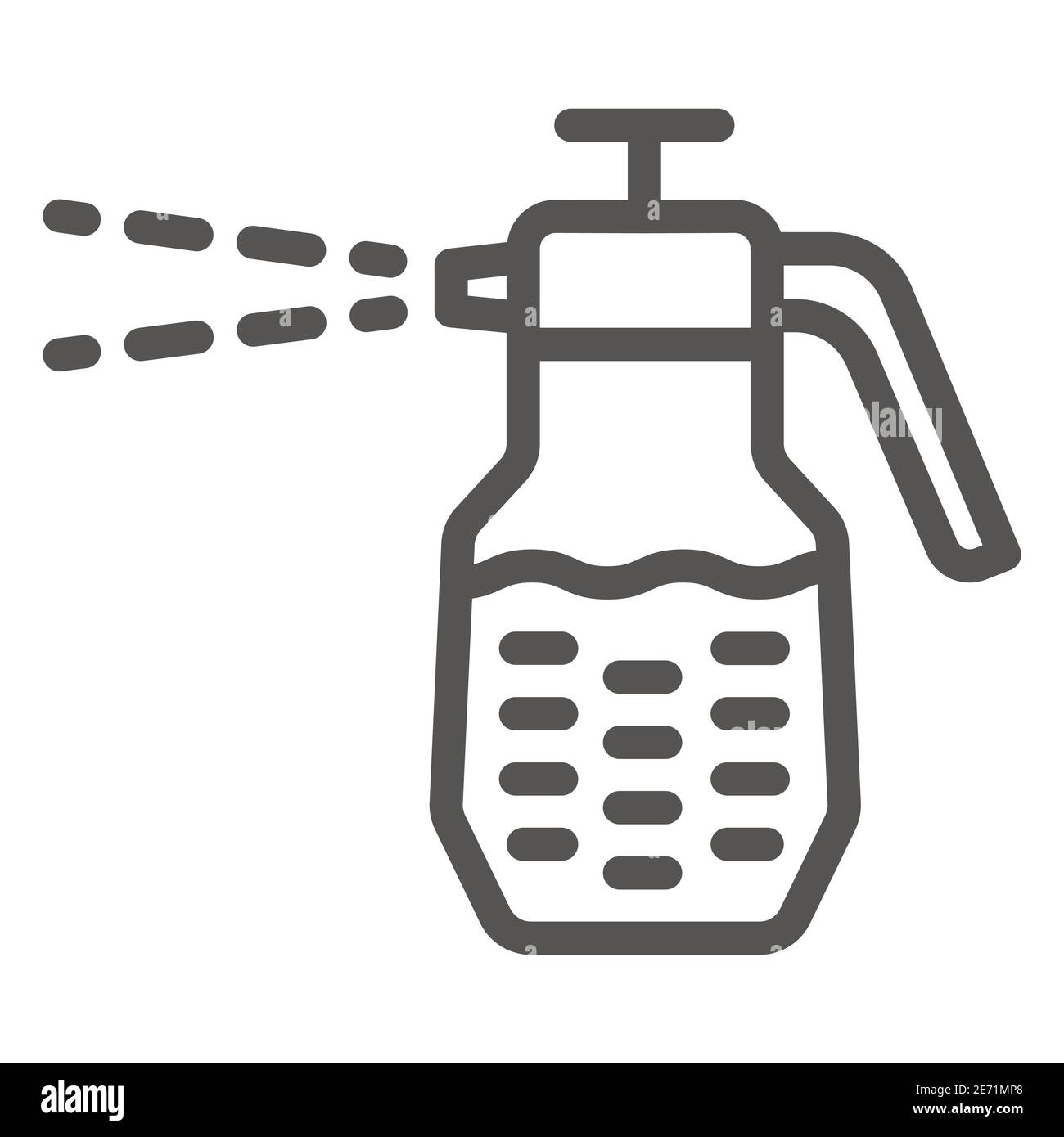 Garden sprayer line icon, Garden and gardening concept, pulverizer sign ...