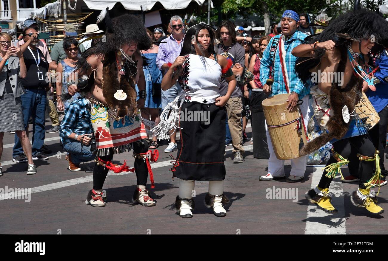 NativeAmerican dancers perform a traditional Buffalo Dance at the