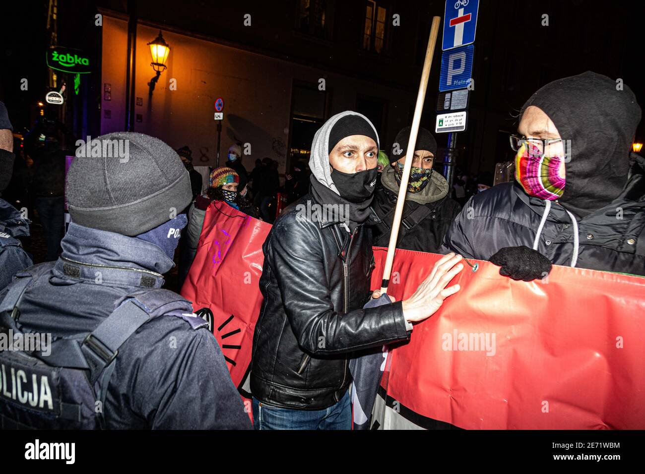 Wroclaw, Poland. 29th Jan, 2021. Jan 29, 2021 Poland, Wroclaw. Massive protests across the country against the ruling of the Constitutional Tribunal banning eugenic abortion in Poland. Credit: Krzysztof Kaniewski/ZUMA Wire/Alamy Live News Stock Photo