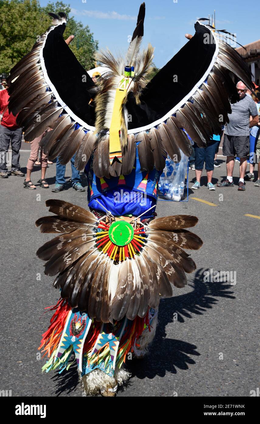 NativeAmerican dancers entertain spectators with a traditional Eagle