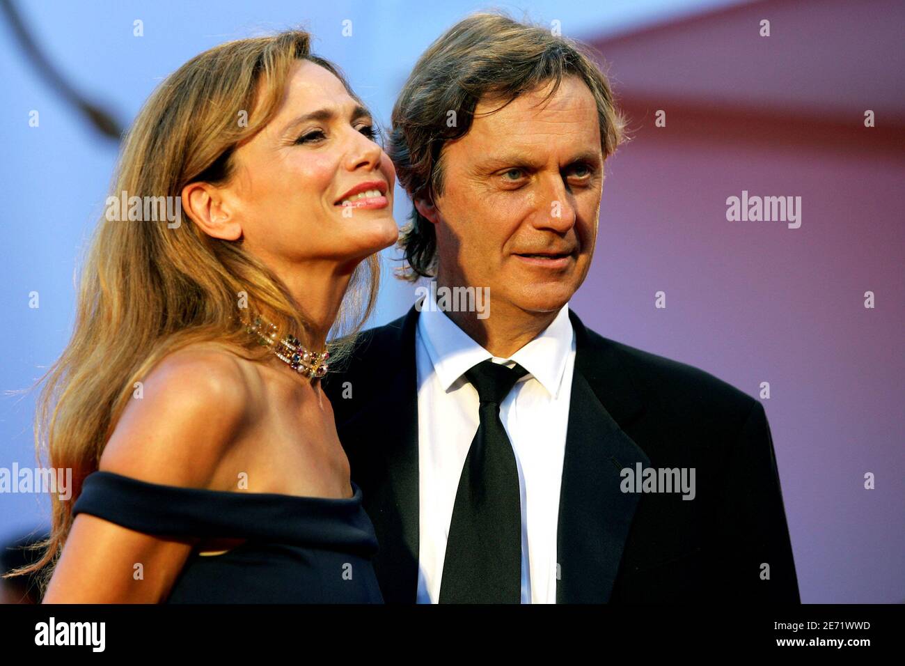 Swedish actress Lena Olin (L) and director Lasse Hallstrom arrive at the  Cinema Palace in Venice September 3, 2005 for the premiere of Swedish  director Lasse Hallstrom's latest movie "Casanova", which is