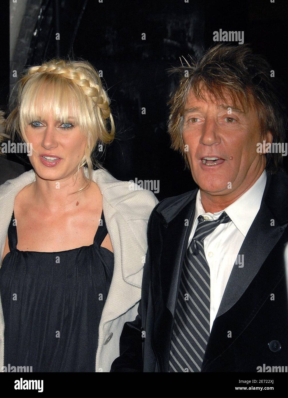 Rod Stewart and his daughter Kimberly Stewart arrive to the Marc Jacobs show as part of the Mercedes-Benz Fashion Week Fall-Winter 2007, at NY State Armory in New York City, NY, USA on February 5, 2007. Photo by David Miller/ABACAPRESS.COM Stock Photo