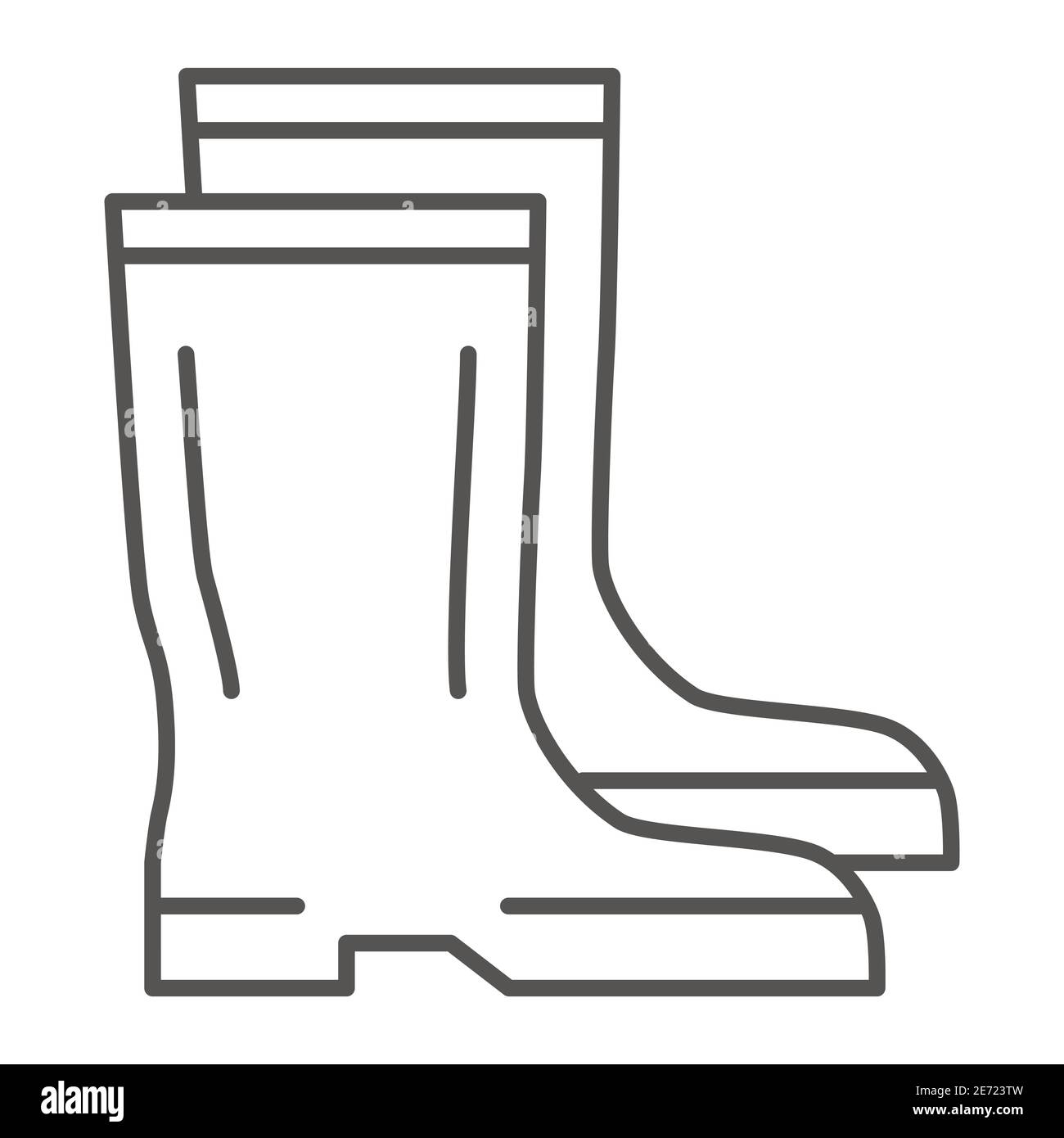 Rubber boot icon outline style hires stock photography and images Alamy